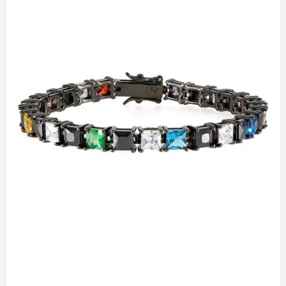 Kurt Geiger Jewelry - NWT - Kurt Geiger London Checkerboard Crystal Tennis Bracelet in Multi